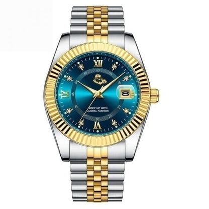 Poedagar Goldenstar 40mm Men's Watch - Water-Resistant - Stainless Steel