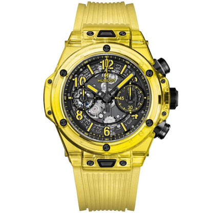 Hublot Big Bang Unico Black Yellow Sapphire 42mm Men's Chronograph