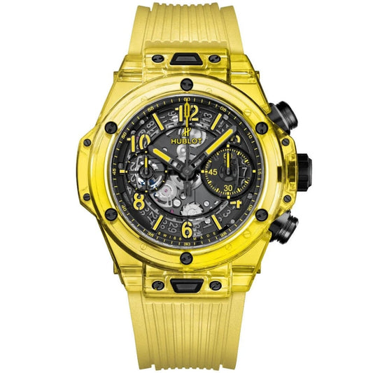 Hublot Big Bang Unico Black Yellow Sapphire 42mm Men's Chronograph