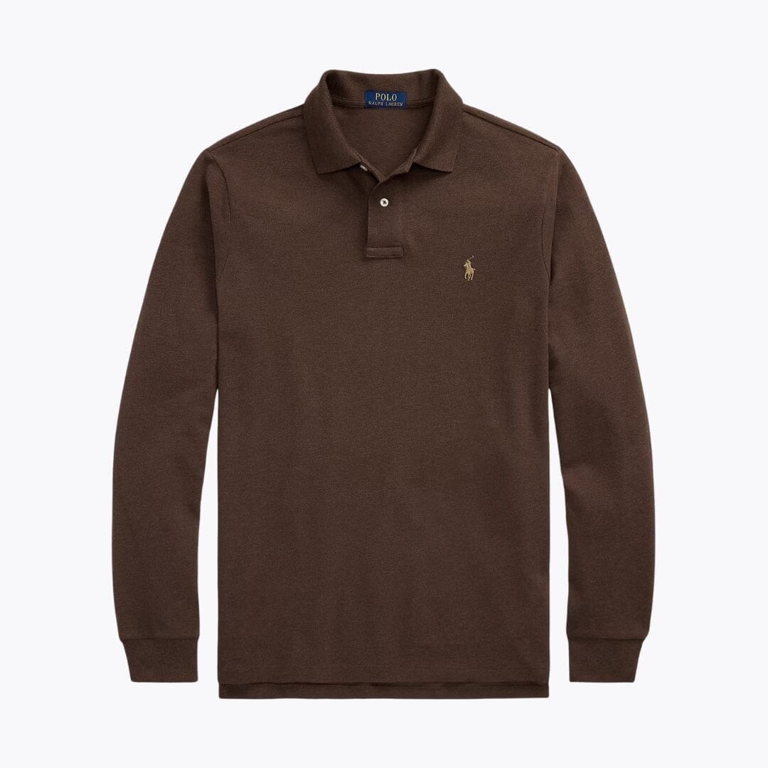 Ralph Lauren Long-Sleeve Mesh Cotton Polo Shirt