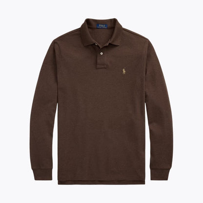 Ralph Lauren Long-Sleeve Mesh Cotton Polo Shirt