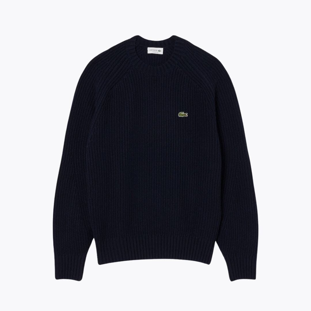 Lacoste Thick Combed Wool Crew Neck Sweater