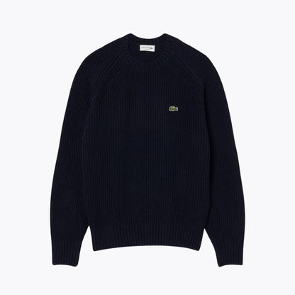 Lacoste Thick Combed Wool Crew Neck Sweater