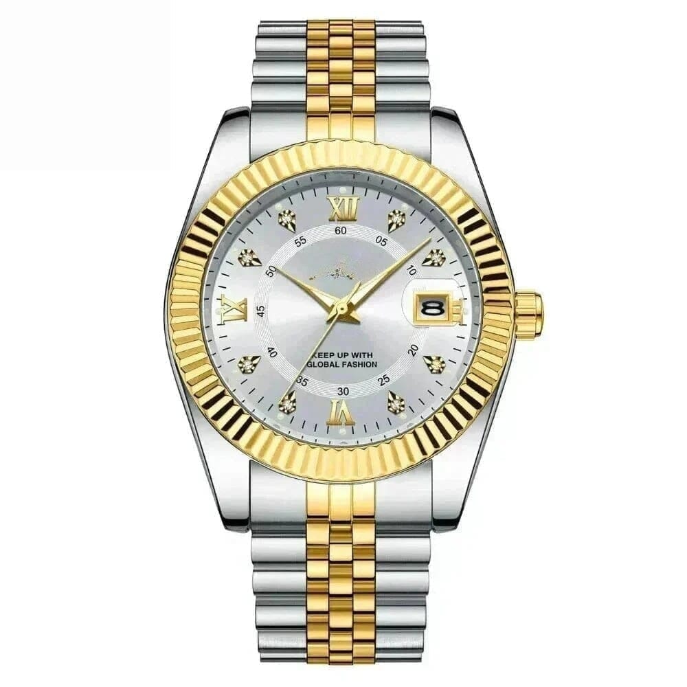 Poedagar Goldenstar 40mm Men's Watch - Water-Resistant - Stainless Steel
