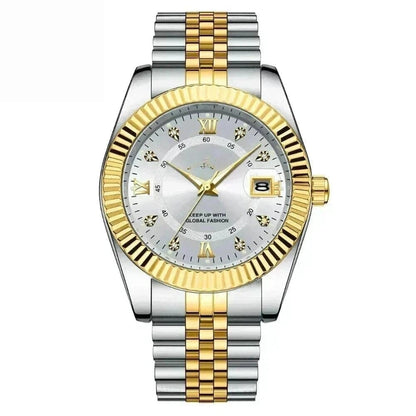 Poedagar Goldenstar 40mm Men's Watch - Water-Resistant - Stainless Steel