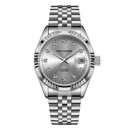Poedagar Pink Cohome Automatic Watch