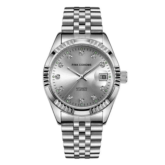 Poedagar Pink Cohome Automatic Watch