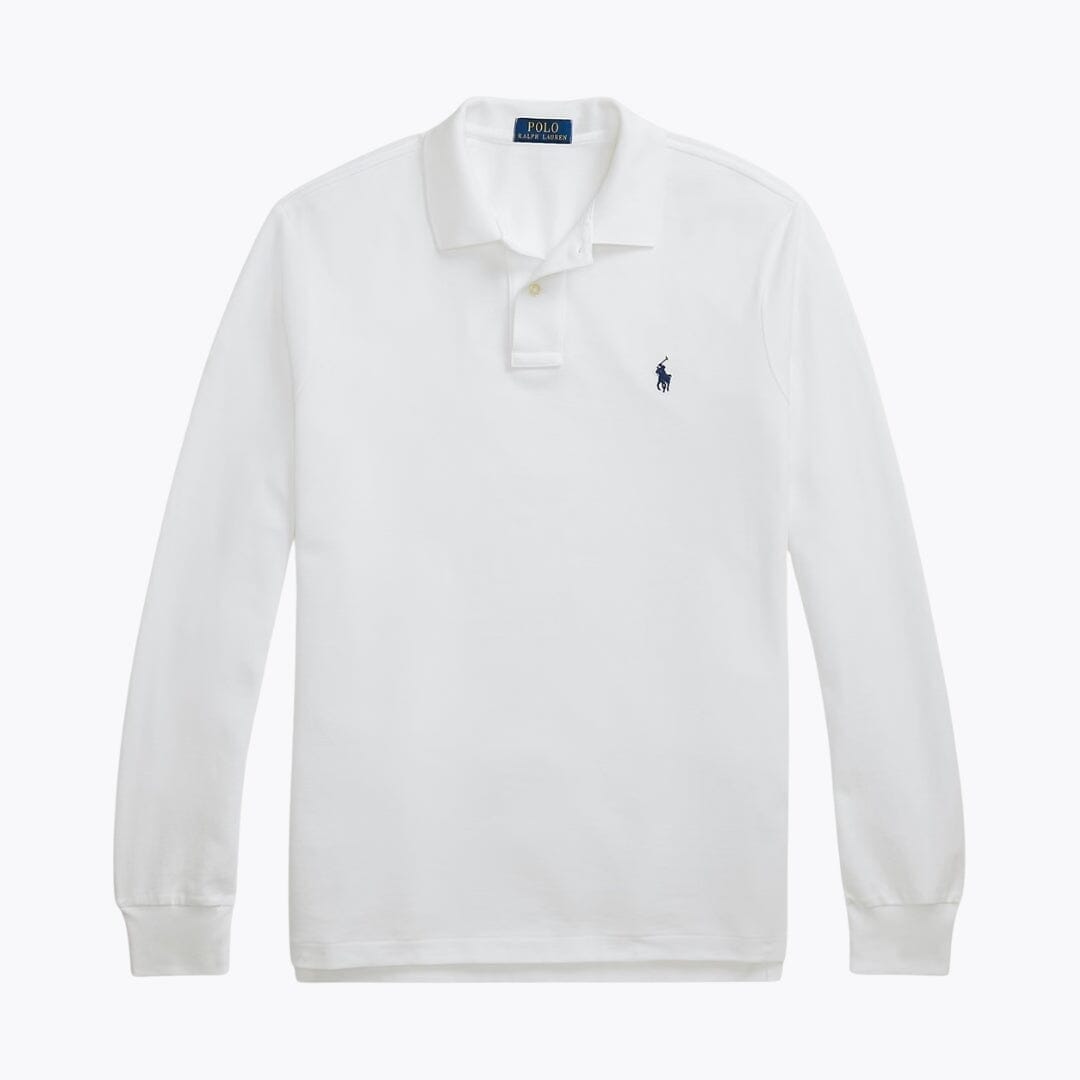 Ralph Lauren Long-Sleeve Mesh Cotton Polo Shirt