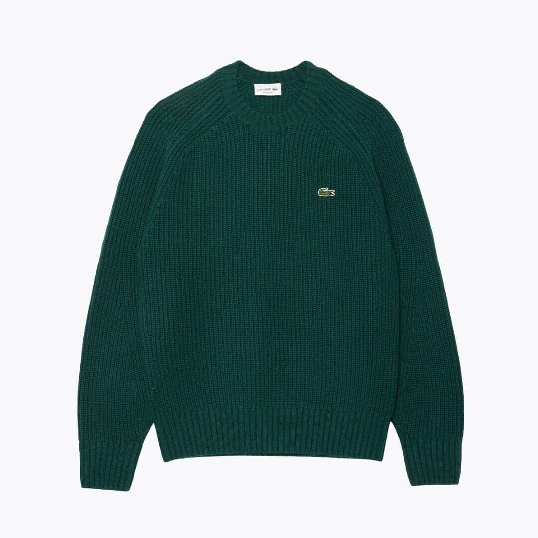 Lacoste Thick Combed Wool Crew Neck Sweater