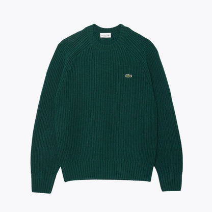 Lacoste Thick Combed Wool Crew Neck Sweater