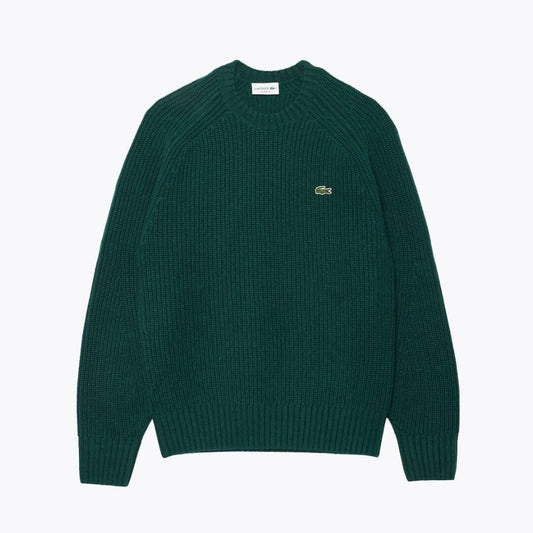 Lacoste Thick Combed Wool Crew Neck Sweater