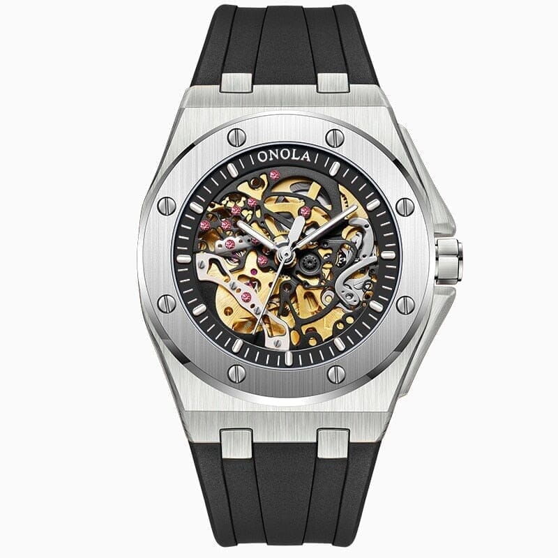 Poedagar Skeleton Oak Watch
