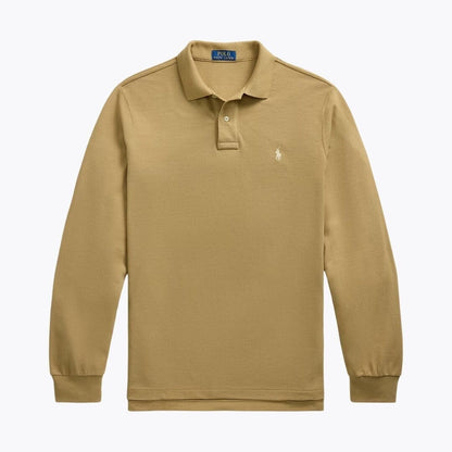 Ralph Lauren Long-Sleeve Mesh Cotton Polo Shirt