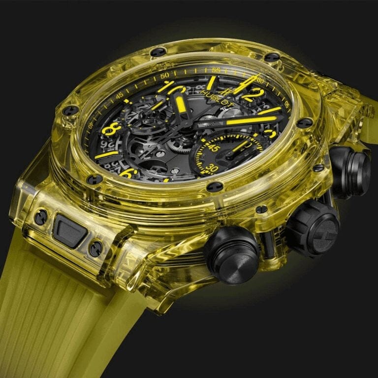 Hublot Big Bang Unico Black Yellow Sapphire 42mm Men's Chronograph