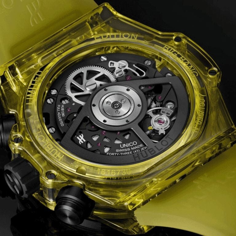 Hublot Big Bang Unico Black Yellow Sapphire 42mm Men's Chronograph