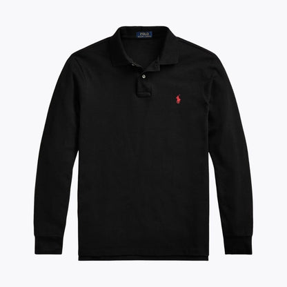 Ralph Lauren Long-Sleeve Mesh Cotton Polo Shirt