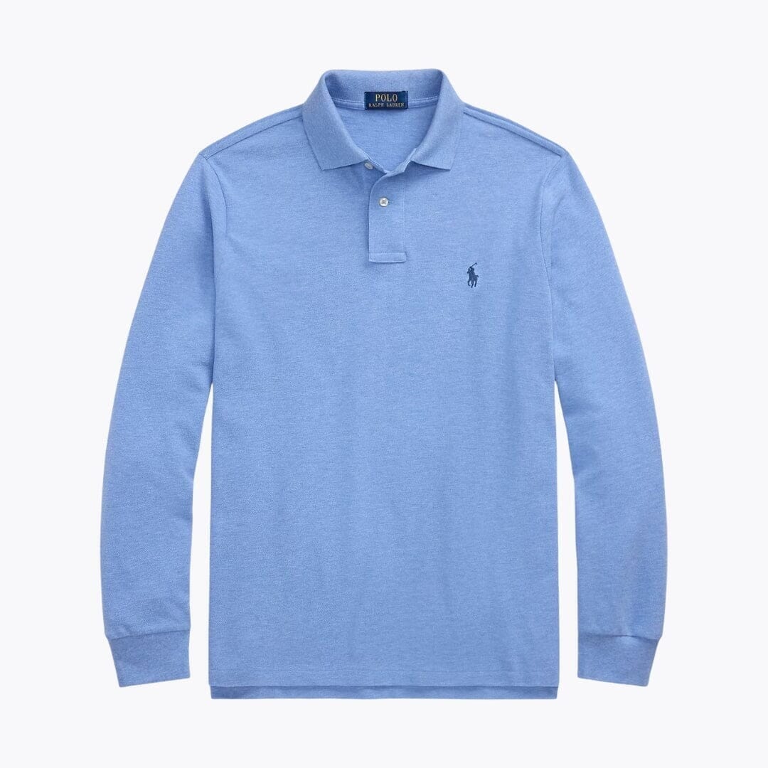Ralph Lauren Long-Sleeve Mesh Cotton Polo Shirt