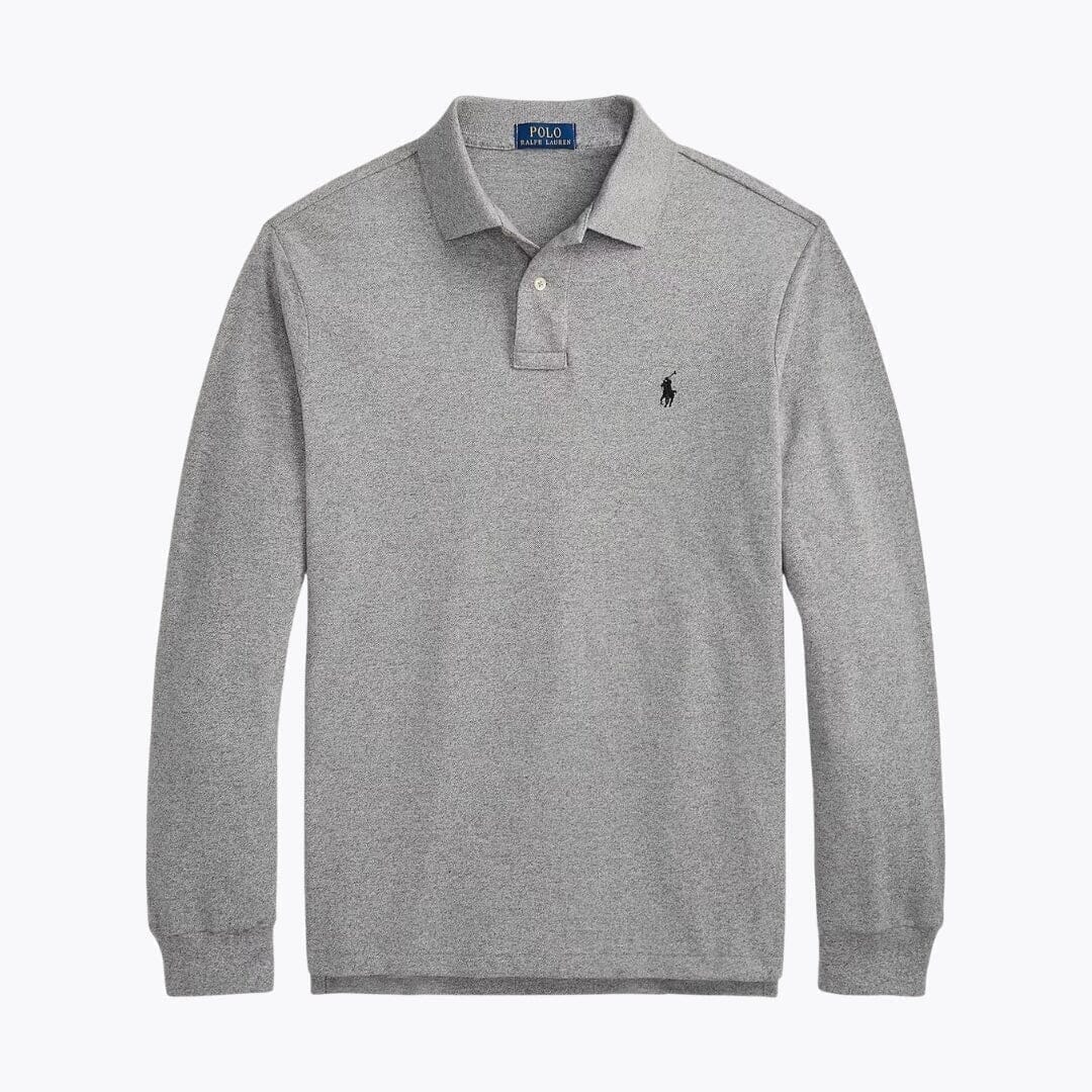 Ralph Lauren Long-Sleeve Mesh Cotton Polo Shirt