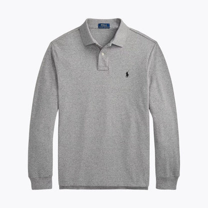Ralph Lauren Long-Sleeve Mesh Cotton Polo Shirt