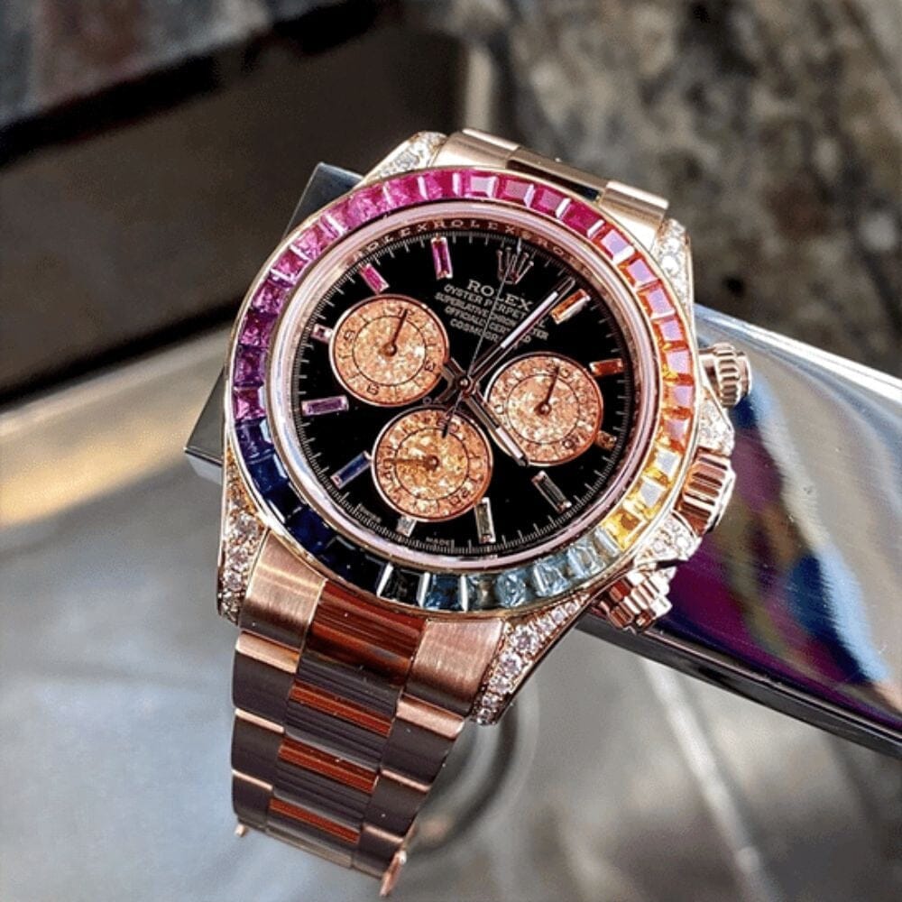 Rolex Cosmograph Daytona 116595 RBOW-0001 - Rainbow Rose Gold Luxury Watch